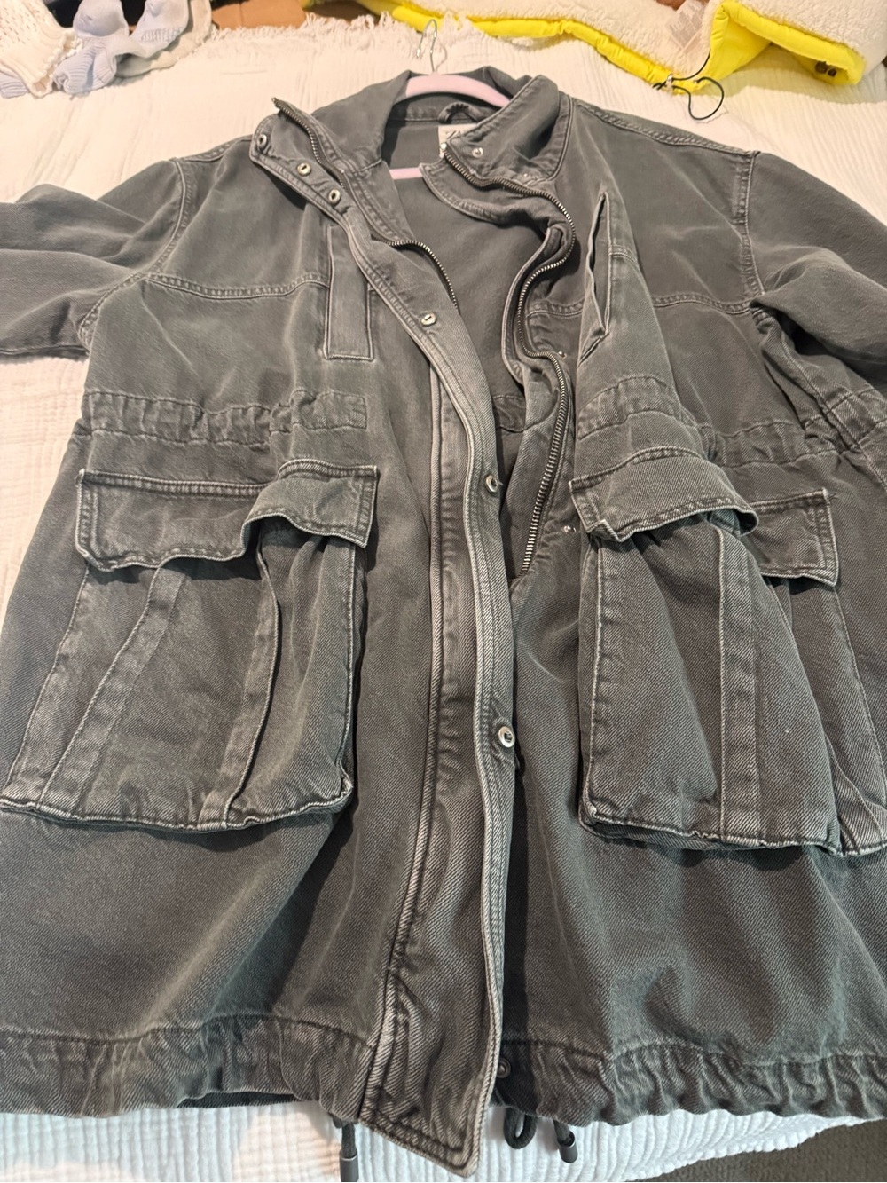 Zara Gray Utility Field Jacket